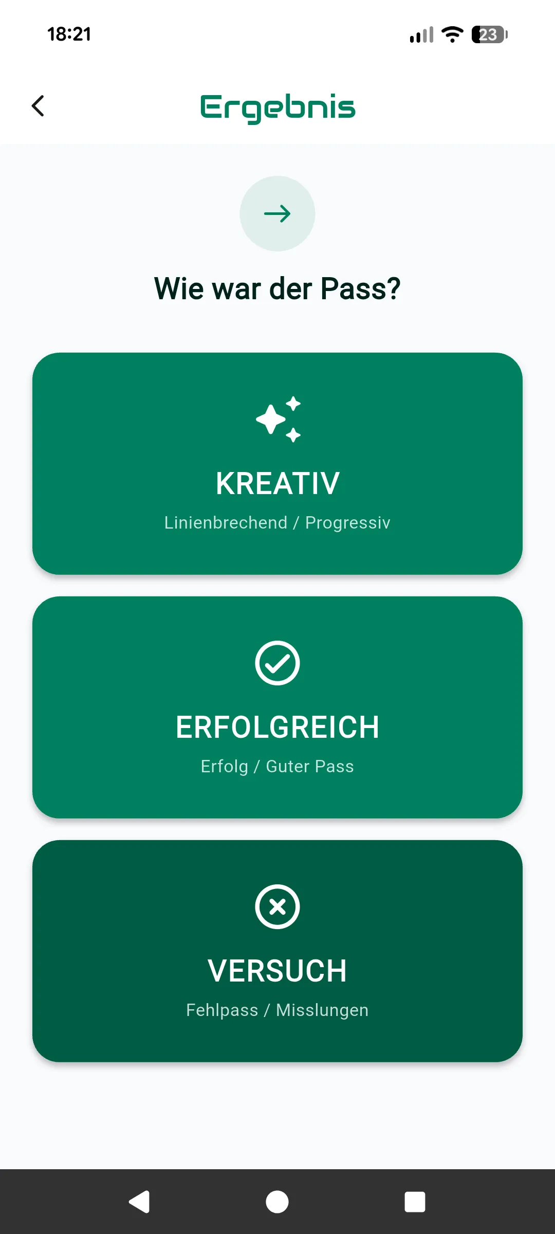 Ergebnis erfassen