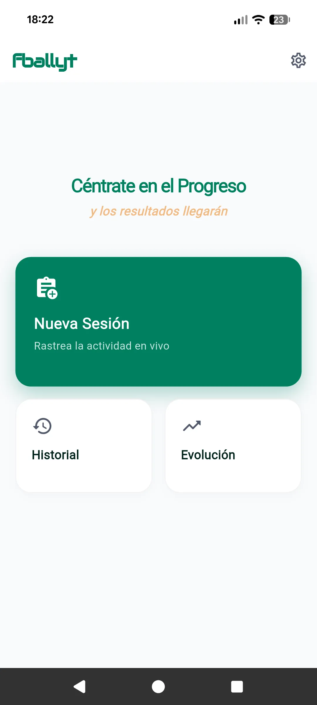 Inicio de la App