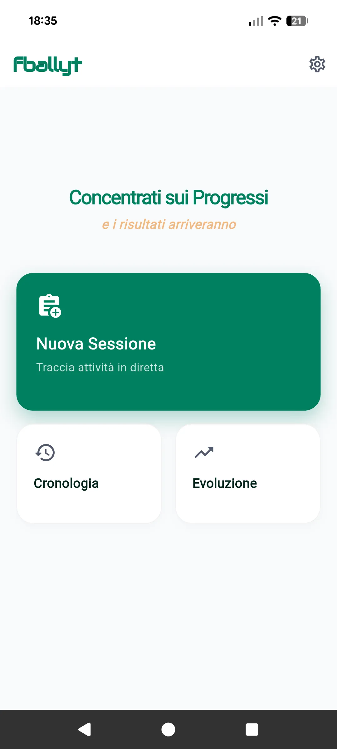 Home dell'App